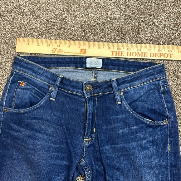 Hudson jeans mid low rise cuffed ankle straight leg size 26 - Picture 4 of 12